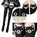 Sanwood® Cute Teddy Print Thigh-High Socks Bear Tail Pantyhose Tattoo Tights