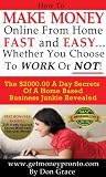 How To Make Money Online From Home Fast and Easy... Whether You Choose To Work Or Not!