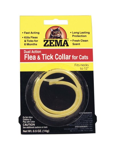 Zema Dual Action Flea & Tick Collar for Cats, 12-Inch