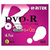 RiTEK D-R4X5PW DVD-R�f�[�^�p 4.7GB 1��L�^�p 4�{�� �v�����^�u�� �� �X�����P�[�X 5������ D-R4X5PW