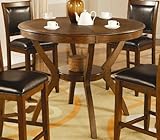 IMAGE OF Counter Height Dining Table in Brown Walnut Finish