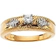 14K Two-Tone Gold Engagement Ring - 0.12 Ct.