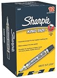 Sharpie King Size Permanent Marker, 12 Black Markers(15001) 51NAS8R3MjL. SL160 Sharpie King Size Permanent Marker, 12 Black Markers(15001)