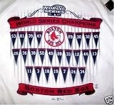 BOSTON RED SOX 2004 WORLD SERIES ROSTER*NEW*SHIRT XL