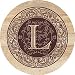 THIRSTYSTONE COASTER SET * MONOGRAMS * L