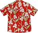 Orchid Panel - Women's Hawaiian Shirt in Red - L