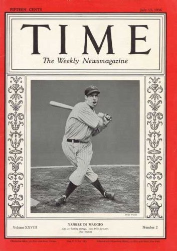 Joe DiMaggio, New York Yankees, Art Poster by TIME Magazine, size 11