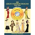 120 Great Fashion Designs, 1900-1950, CD-ROM and Book (Dover Pictorial Archives)