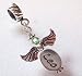 Zodiac Leo Birthstone, Swarovski Peridot Angel,charm Bead