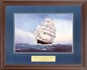 Bald Eagle Clipper Ship Wall Decor Maritime Picture Framed Art Print