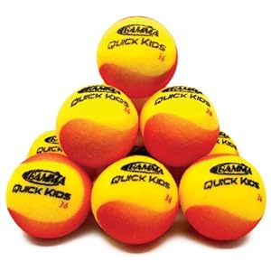 Gamma Quick Kids 36 Foam Ball (12 Pack, Yellow/Red)