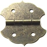 5 Pair Antique Brass Plated Butterfly Hinge Small Hole W/screws