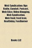 Web Syndication: Vgn Radio, Conduit, Podcast, Web Slice, Video Blogging, Web Syndication, Web Feed, Feed Icon, Healthday, Feedburner
