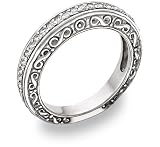 1/4 Carat Diamond Paisley Wedding Band