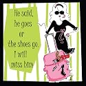 CR Gibson 3-Ply Paper Cocktail Napkins, Package of 20, Shoes