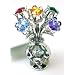 CRYSTOCRAFT Freestanding Swarovski Crystal Tulips in Crystal Vase