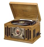 Crosley CR73 Conductor Entertainment Center Audio System, Oak