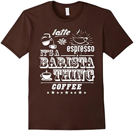 Men's Barista T shirt - I Am A Proud Barista Shirt XL Brown