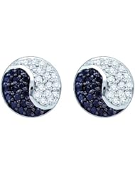Real Diamond Earrings 0.36CTW DIAMOND FASHION EARRING White-gold 10K