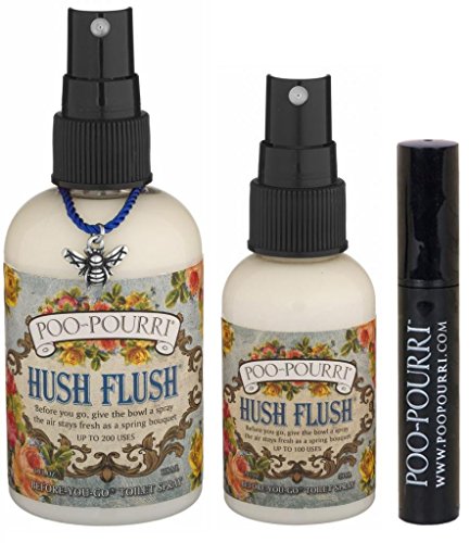 Poo-Pourri 3-piece Bathroom Deodorizer Set Hush Flush