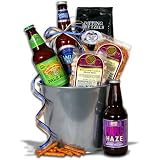 Microbrew Beer Bucket Gift Basket - 3 Beers