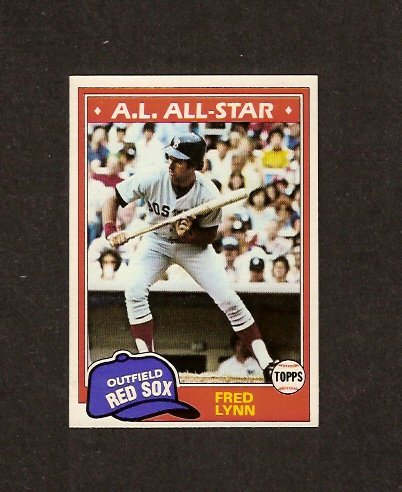 Fred Lynn 1981 Topps Baseball (Boston Red Sox) (California Angels) (Los Angeles Angels)