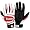 Franklin DH Batting Glove - Men's ( sz. XXL, White/Red )