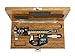 Mitutoyo 64PKA076B Digimatic Tool Kit with 0-1/0-25 mm Range Ratchet Micrometer and 0-6/0-150 mm Range Caliper, Mahogany Case