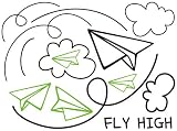 Paper Airplane Decor - Reusable Easy Instant Decoration Wall Sticker Decal Peel & Stick