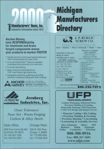 2000 Michigan Manufacturers Directory (Michigan Manufacturers Register 2000)