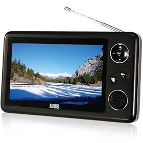 August DTV410 4.3'' Pocket Digital Freeview TV and Digital Radio with Built-in Rechargeable Battery for up to 5 Hour Playing and Supporting 130km/hour Reception