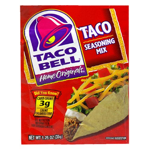 Taco Bell Taco Seasoning, 1.25-Ounce Pouches (Pack of 48)