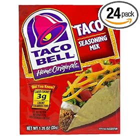 Taco Bell Taco Seasoning, 1.25-Ounce Pouches (Pack of 24)