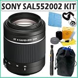 Sony Alpha SAL552002 55-200mm f/4-5.6 SAM DT Telephoto Zoom Lens + Accessory Kit