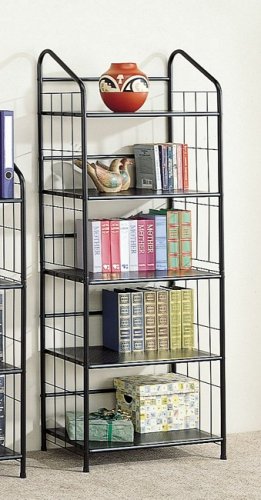 Kitchen: NEW 5 TIER RACK /BOOKSHELF IN BLACK FINISH