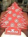 BMG Distribution Foam Christmas Tree Display - With Artists Names Printed in White Circles to Resemble Ornamenst..