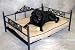 Victorian Wrought Iron Pet Beds LG Blue