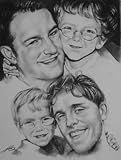Hand Drawn Pencil Sketch From Your Photos Size 16x20, up to 4 Subjects