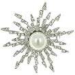 Vintage Pearl Sunburst Birthstones Jewelry Brooches & Pins