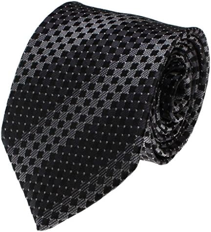 Multi Grey and Black Geometric Men's Necktie