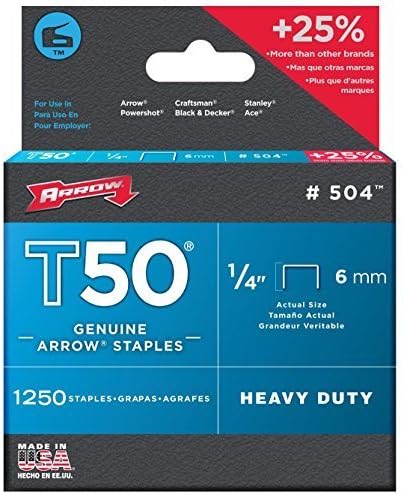 Arrow T50 Staples Manual 1/4 " T50 Staples by Arrow Fasteners
