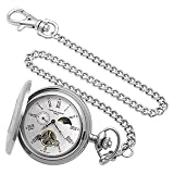 Charles-Hubert, Paris Stainless Steel Mechanical Pocket Watch