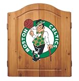 Imperial Boston Celtics Licensed Solid Pine Cabinet and Bristle Dartboard Set