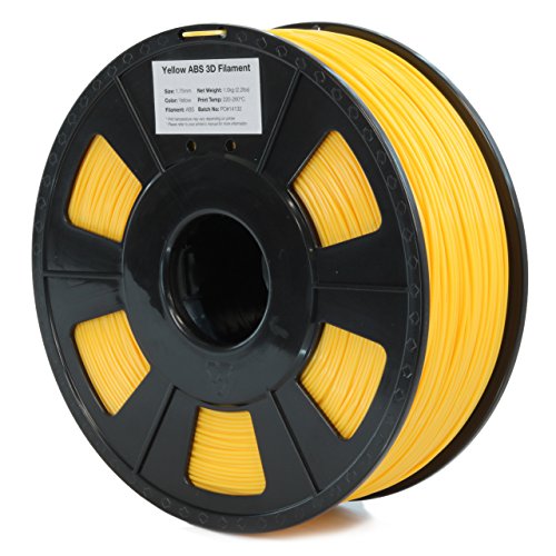 GP3D ABS Yellow 3D Printer Filament - 1KG 1.75mm 2.2lbs. Compatible With 3D Printers Reprap, Makerbot Replicator 2, Makergear M2 and up, Afinia, Solidoodle 2, Printrbot