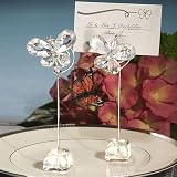 Exquisite Clear Crystal Butterfly Place Card Holders