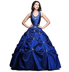 Halter  Satin  Ball Gown Quinceanera Dress 