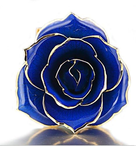 Candylight 24k Gold Rose Elixir Gold Rose for Mother's Day Gifts (Blue)