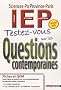 Testez-vous sur les Questions contemporaines : IEP Sciences-Po Province-Paris