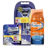Gillette Fusion ProGlide Vorteilspack (Rasierer, 4 Klingen, Gratis Mini-Rasiergel, Gratis exklusive Gillette-Dose)von "Gillette"