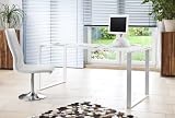 SalesFever Schreibtisch  Nasdac  mit Glasplatte